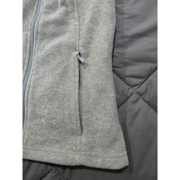 Columbia Vest Women's Size Small Light Gray Fleece Full Zip with Pockets - Picture 2 of 5